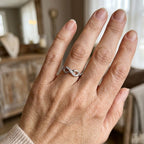 D'Joy - Moissanite Adjustable Infinity Ring in Rhodium Overlay Sterling Silver