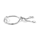 D'Joy - Moissanite Adjustable Infinity Ring in Rhodium Overlay Sterling Silver
