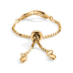 D'Joy - Moissanite Adjustable Infinity Ring in Yellow Gold Plated Sterling Silver