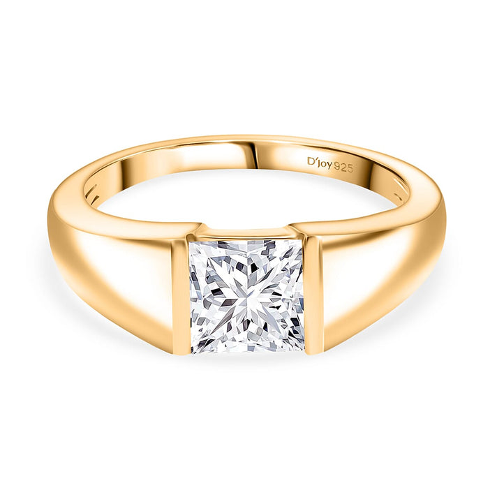 1.2 Ct. Moissanite Band Ring in 18K Yellow Gold Sterling Silver 8351557 1