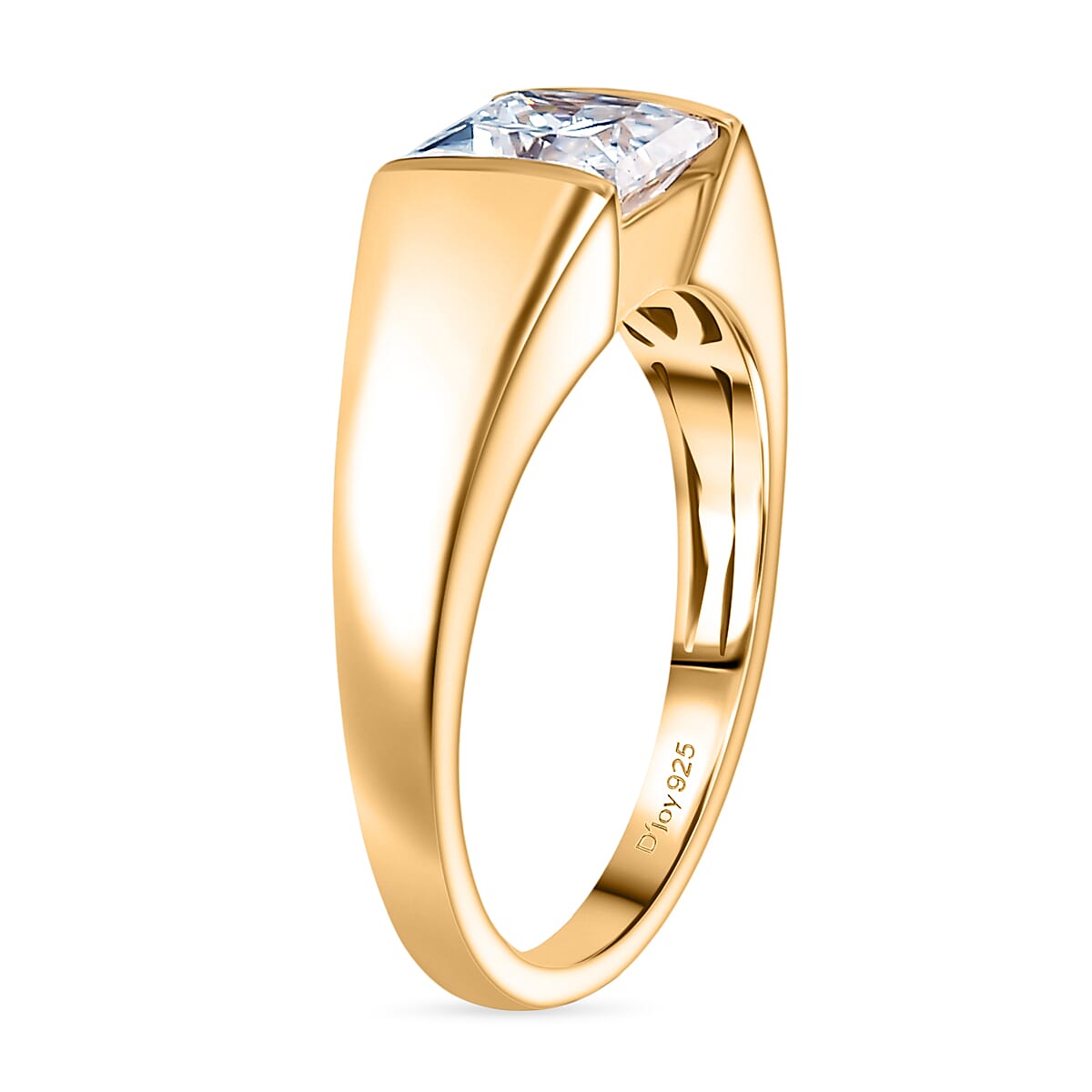 1.2 Ct. Moissanite Band Ring in 18K Yellow Gold Sterling Silver 8351557 4