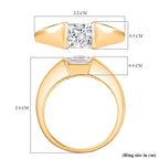 D'Joy Moissanite Band Ring in 18K Vermeil Yellow Gold Plated Sterling Silver 1.15 Ct.