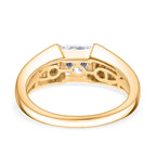 D'Joy Moissanite Band Ring in 18K Vermeil Yellow Gold Plated Sterling Silver 1.15 Ct.