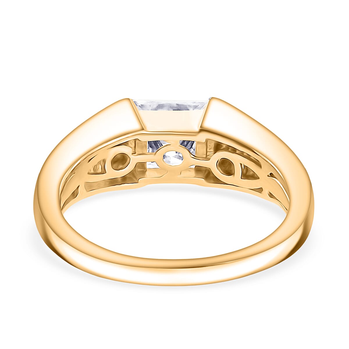 1.2 Ct. Moissanite Band Ring in 18K Yellow Gold Sterling Silver V32609434 5