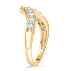 D'Joy Moissanite Band Ring in 18K Vermeil Yellow Gold Plated Sterling Silver