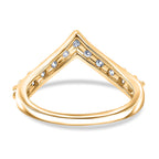 D'Joy Moissanite Band Ring in 18K Vermeil Yellow Gold Plated Sterling Silver