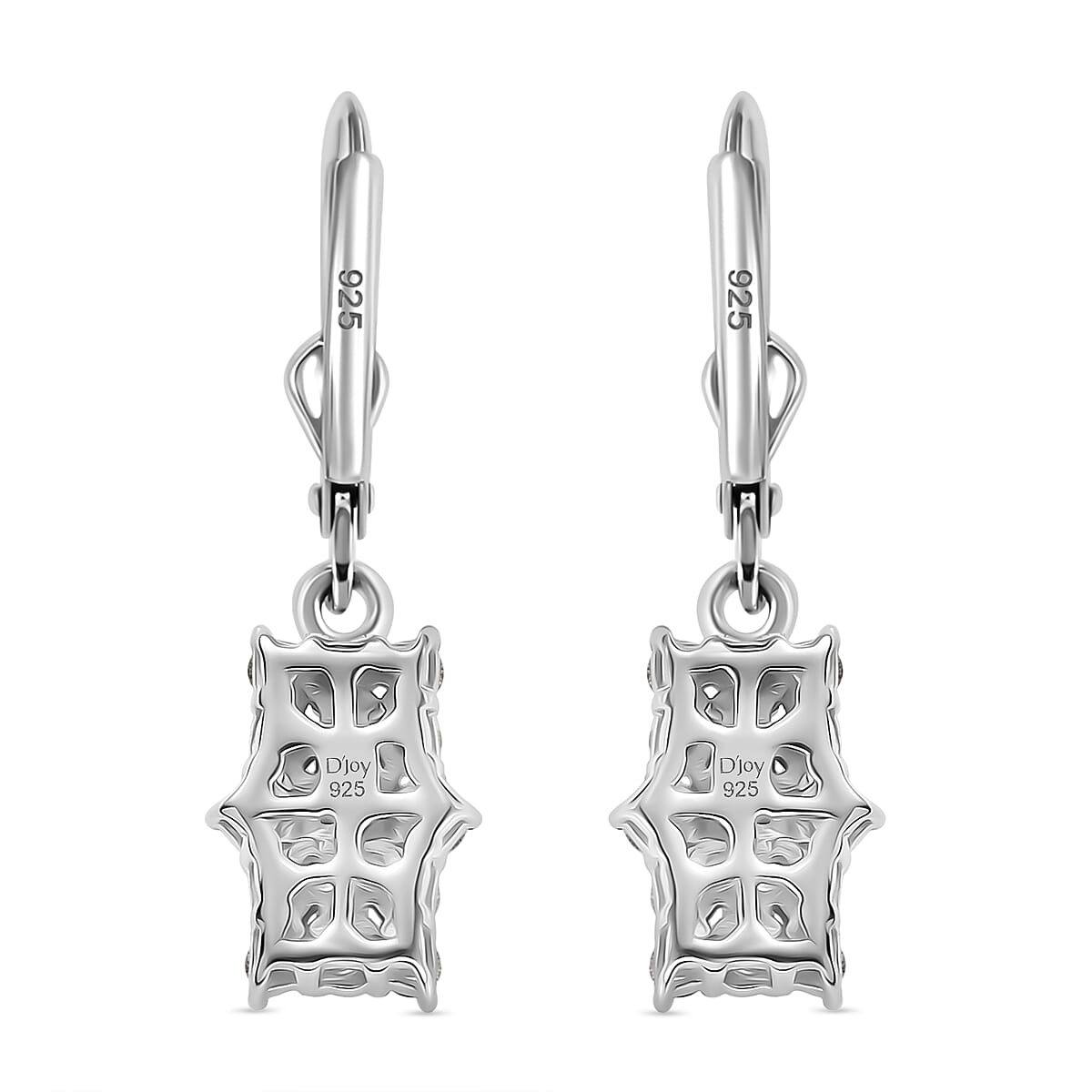 D'Joy Moissanite Boat Earring with Lever Back in Platinum Overlay Sterling Silver 8426363 5