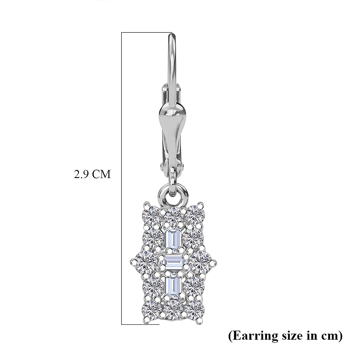 D'Joy Moissanite Boat Earring with Lever Back in Platinum Overlay Sterling Silver 8426363 6