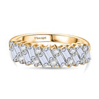 D'Joy Firecracker Moissanite Ring in 14K Yellow Gold Plated Sterling Silver