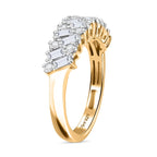 D'Joy Firecracker Moissanite Ring in 14K Yellow Gold Plated Sterling Silver