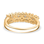 D'Joy Firecracker Moissanite Ring in 14K Yellow Gold Plated Sterling Silver