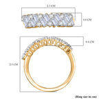 D'Joy Firecracker Moissanite Ring in 14K Yellow Gold Plated Sterling Silver