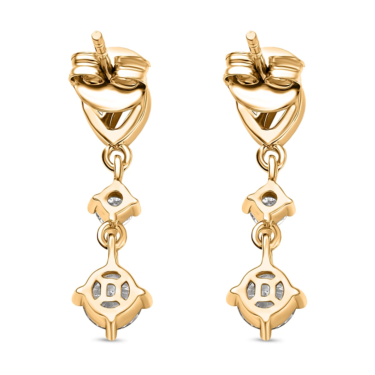 D'Joy Moissanite Dangling Earring in 18K YG PlatingSterling Silver 8250625 5
