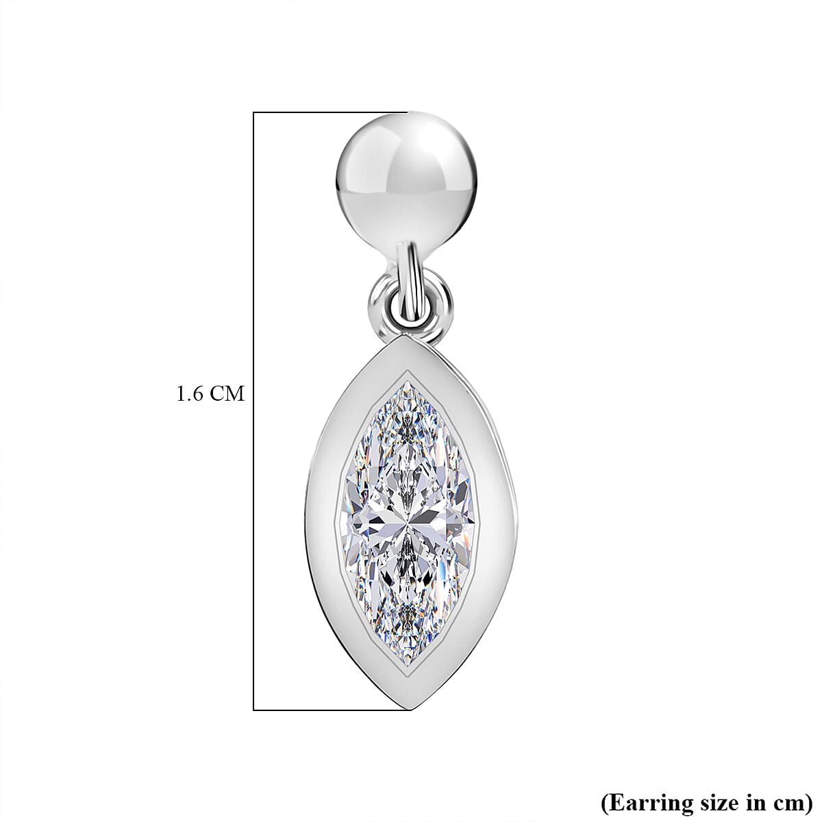 D'Joy Moissanite Dangling Earrings in Platinum Overlay Sterling Silver 8250617 6