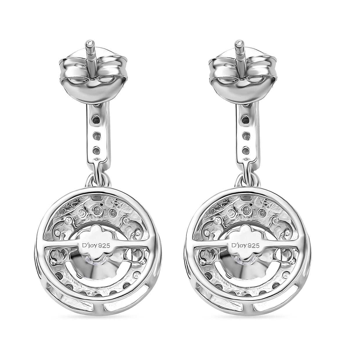 D'Joy Moissanite Dangling Earring in Platinum Overlay Sterling Silver 1.31 Ct. 8250630 5