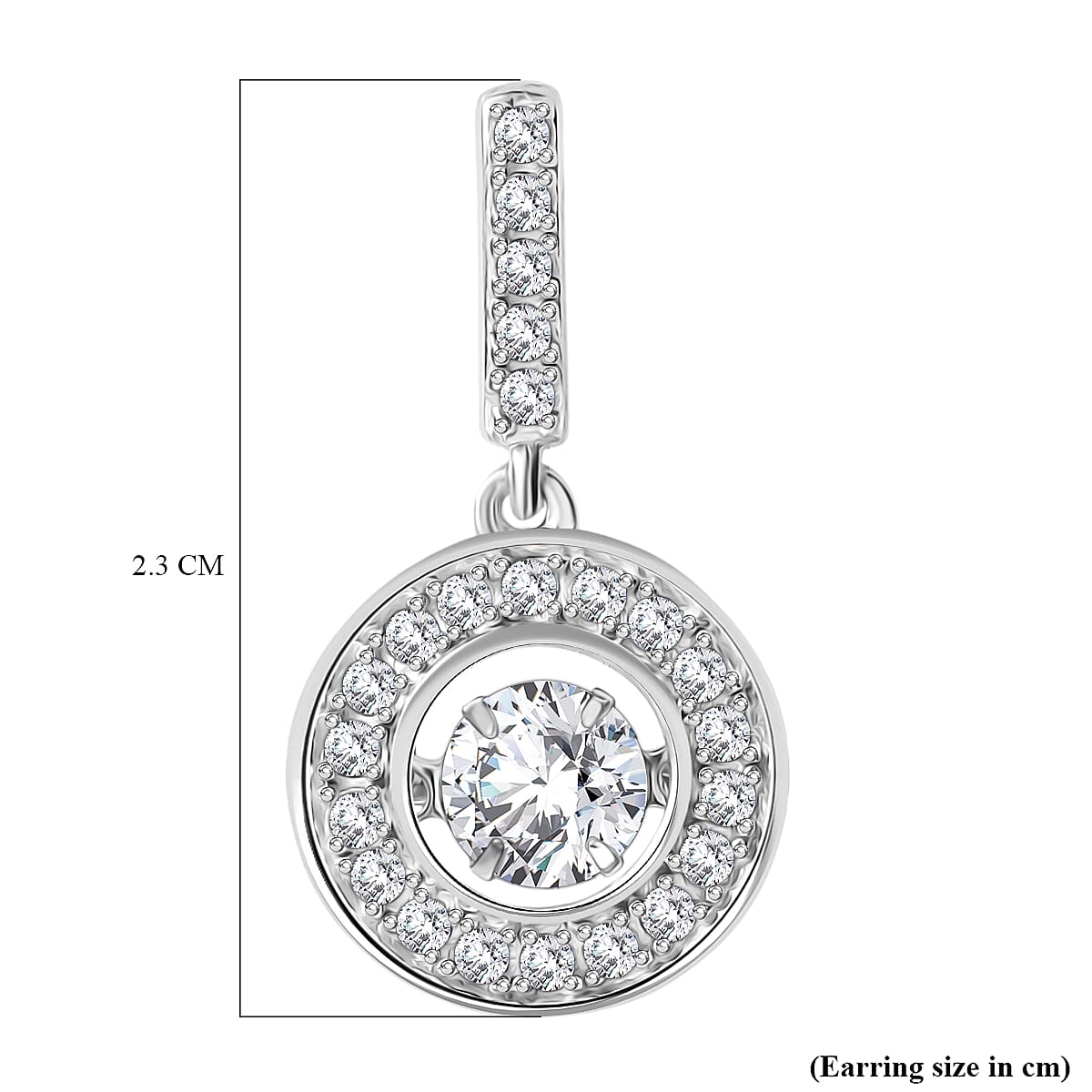 D'Joy Moissanite Dangling Earring in Platinum Overlay Sterling Silver 1.31 Ct. 8250630 6