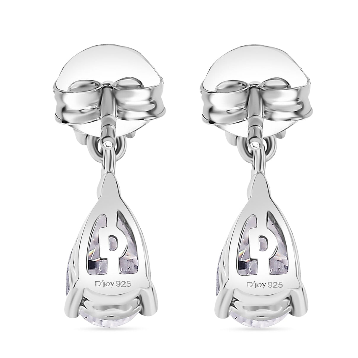 D'Joy Moissanite Dangling Earring in Platinum Overlay Sterling Silver 1.88 Ct. 8250633 5
