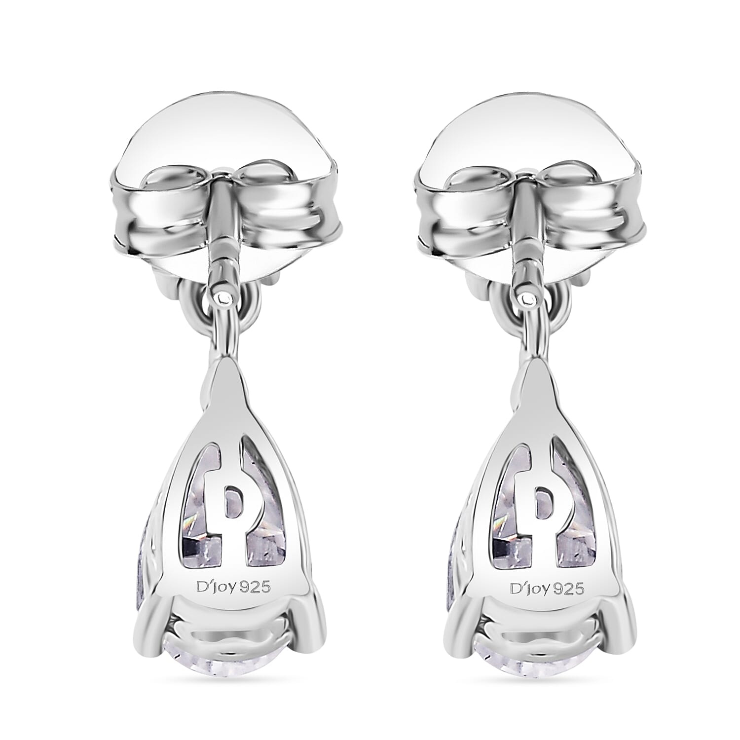 D'Joy Moissanite Dangling Earring in Platinum Overlay Sterling Silver 1.88 Ct. 8250633 5