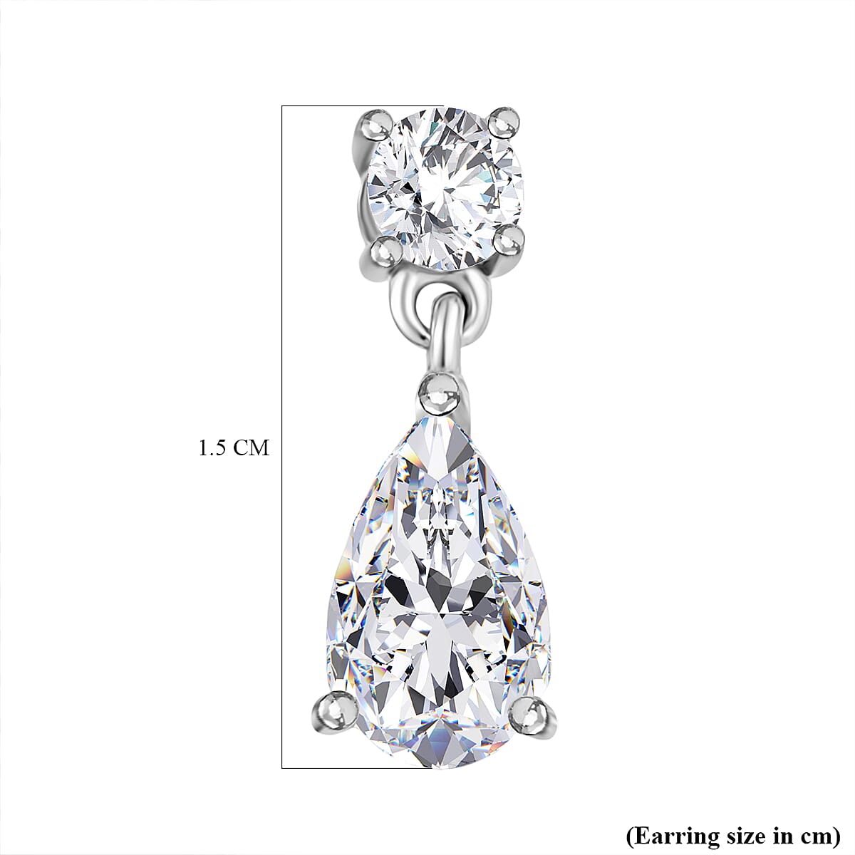 D'Joy Moissanite Dangling Earring in Platinum Overlay Sterling Silver 1.88 Ct. 8250633 6