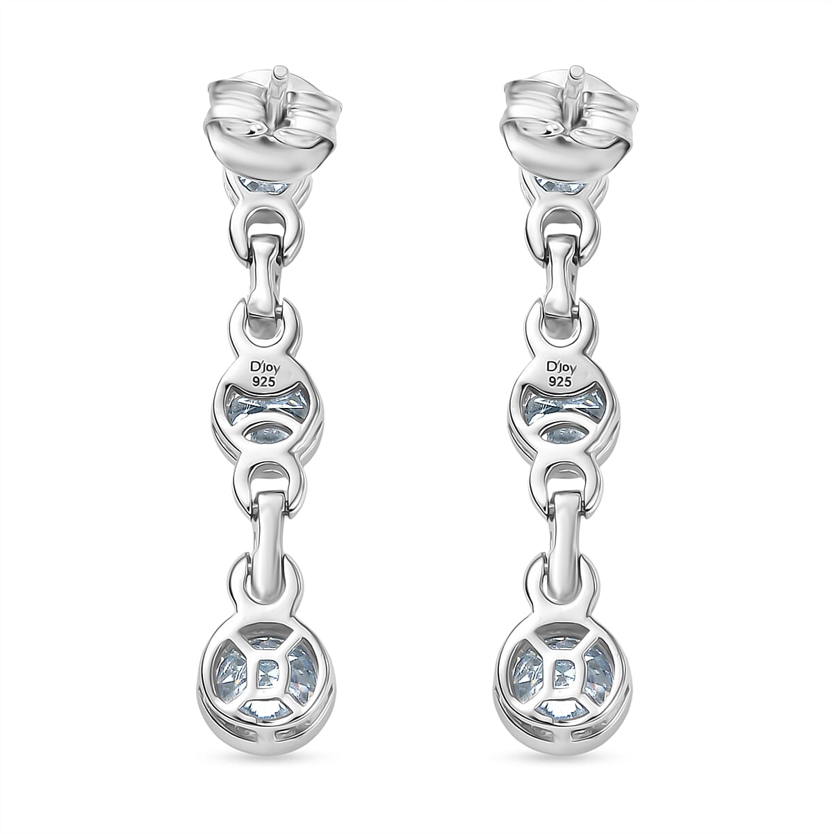 D'Joy Moissanite Dangling Earring in Platinum Overlay Sterling Silver 1.62 Ct. 8253695 5