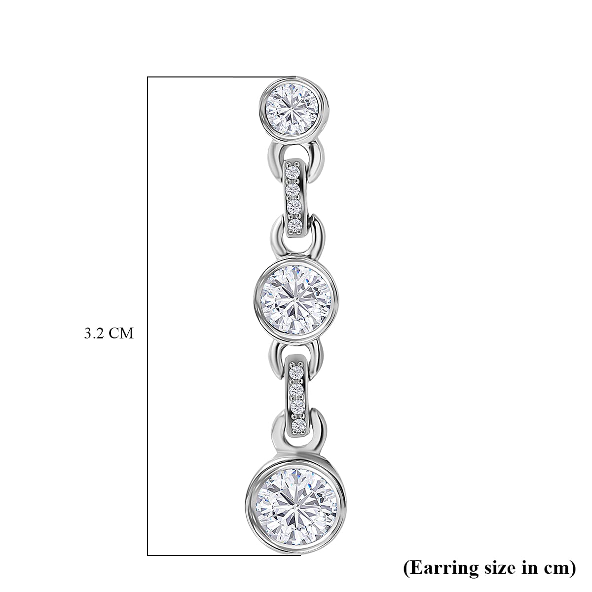 D'Joy Moissanite Dangling Earring in Platinum Overlay Sterling Silver 1.62 Ct. 8253695 6