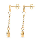 D'Joy Moissanite Earring in 18K Yellow Gold Plating Sterling Silver