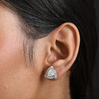 D'Joy Moissanite Earring in Platinum Overlay Sterling Silver 2.03 Ct.
