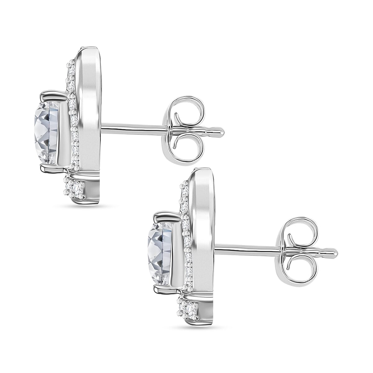 D'Joy Moissanite Earring in Platinum Overlay Sterling Silver 2.03 Ct. 8250631 4