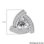 D'Joy Moissanite Earring in Platinum Overlay Sterling Silver 2.03 Ct.