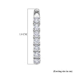 D'Joy Moissanite Earring with Clasp in Platinum Overlay Sterling Silver