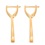 D'Joy - Moissanite Earring with Clasp in Yellow Gold Plated Sterling Silver 1.83 Ct.