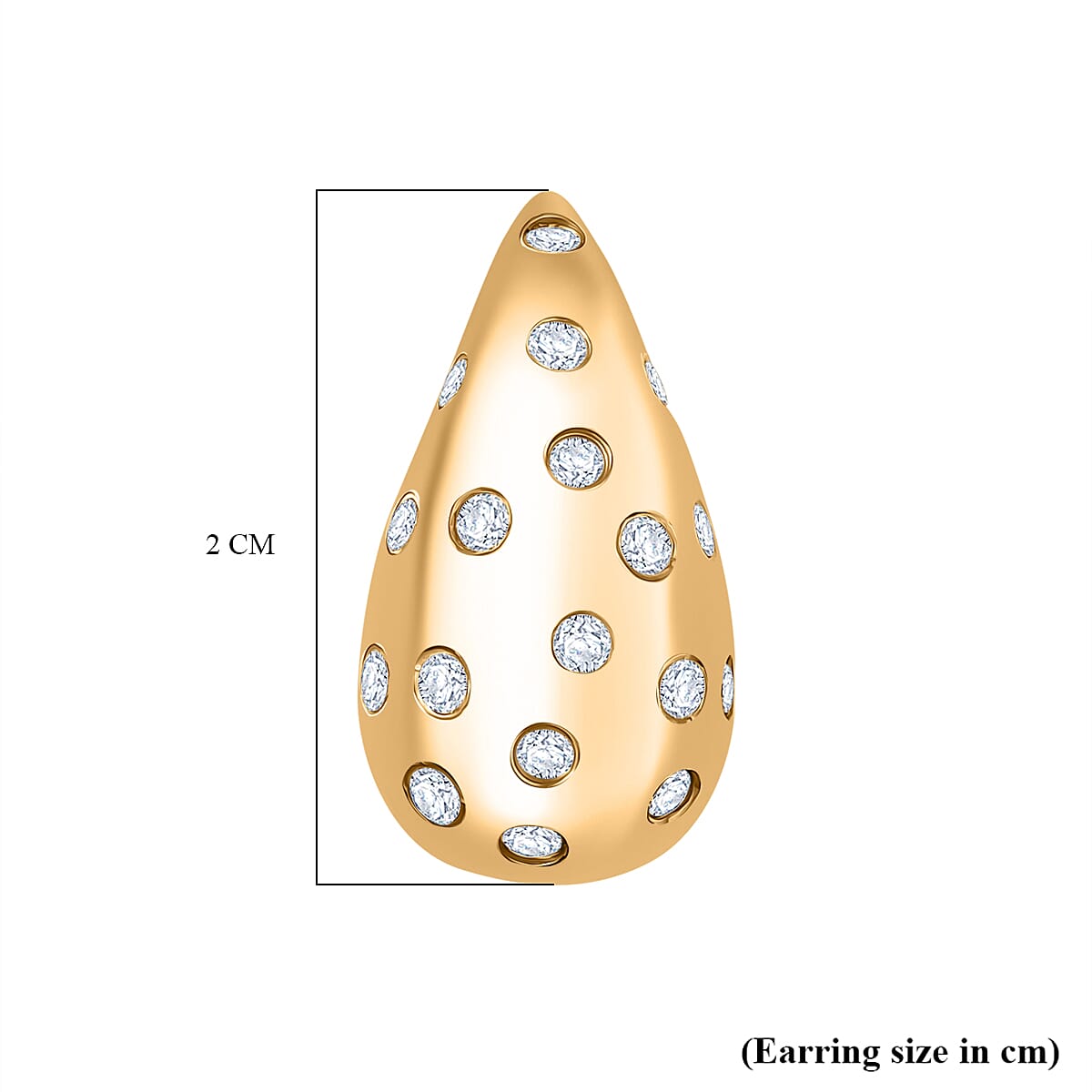 D'joy Moissanite Raindrop earring in 18K YG Vermeil Sterling Silver 8250601 5