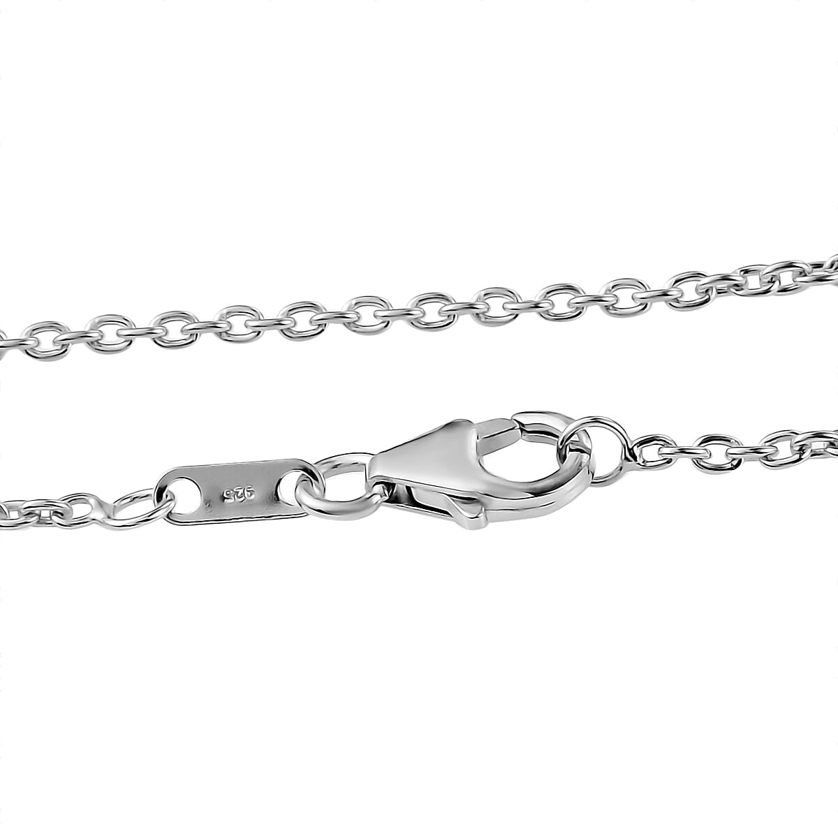 D'Joy Moissanite Station Necklace (Size - 20) in Platinum Overlay Sterling Silver 2.11 Ct. 8250671 5