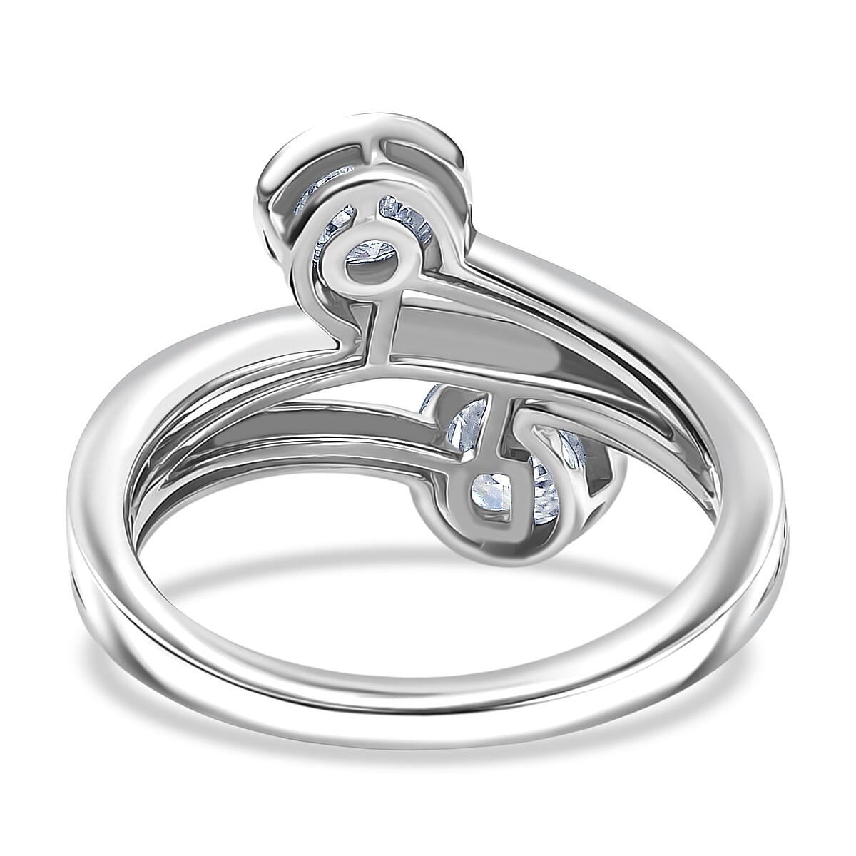 D'Joy Moissanite Ring in Platinum Overlay Sterling Silver 8250683 5