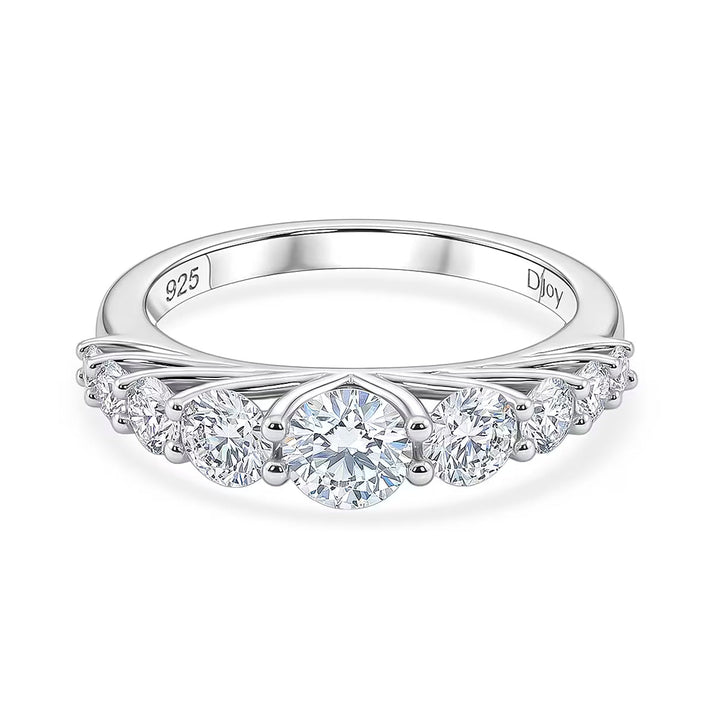 D'Joy - Moissanite Ring in Rhodium Overlay Sterling Silver 1.34 Ct. 8561244 1
