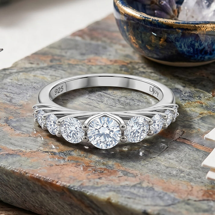 D'Joy - Moissanite Ring in Rhodium Overlay Sterling Silver 1.34 Ct. 8561244 2