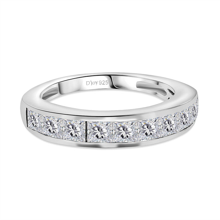 1.4 Ct. Moissanite Band Ring in Rhodium Sterling Silver 8351359 1