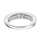 D'Joy Moissanite Band Ring in Rhodium Overlay Sterling Silver 1.38 Ct.