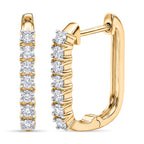 D'Joy Moissanite Full Hoop Earring in Yellow Gold Plated Sterling Silver