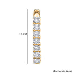 D'Joy Moissanite Full Hoop Earring in Yellow Gold Plated Sterling Silver