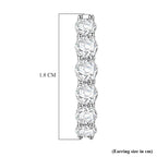 D'Joy GRA Certified Moissanite D-VVS1 Hoop Earring in Rhodium Overlay Sterling Silver 1.32 Ct.