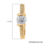 D'Joy Moissanite Full Hoop Earring in Yellow Gold Plated Sterling Silver