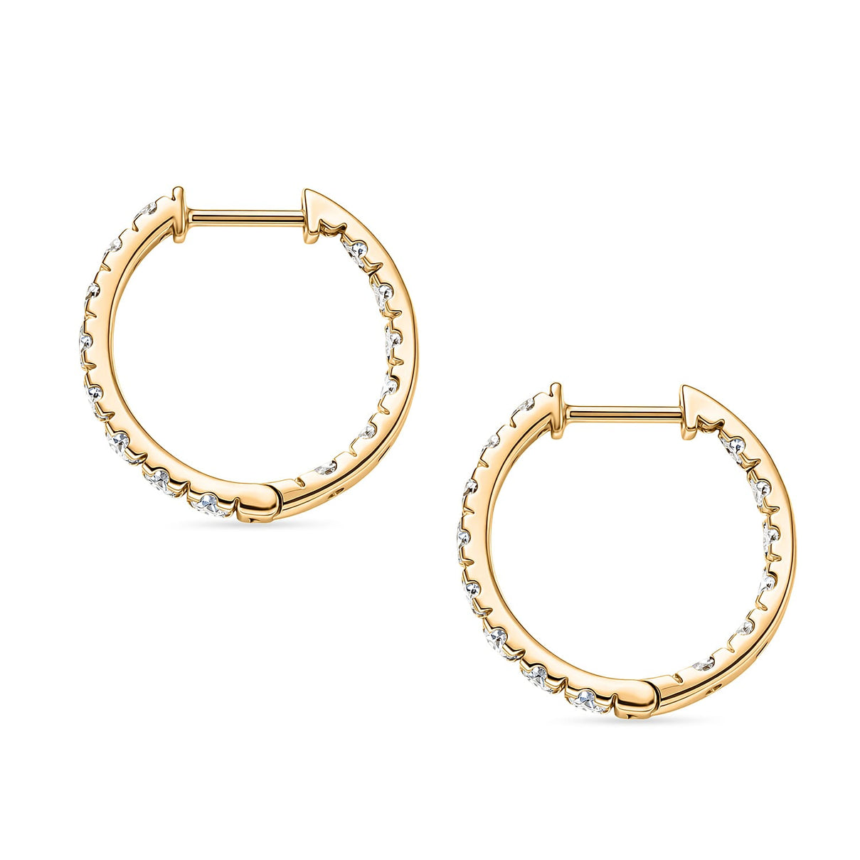 D'Joy - Moissanite Full Hoop Earring in Yellow Gold Plated Sterling Silver 8447213 4