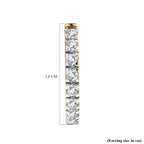 D'Joy Moissanite Full Hoop Earring in Yellow Gold Plated Sterling Silver