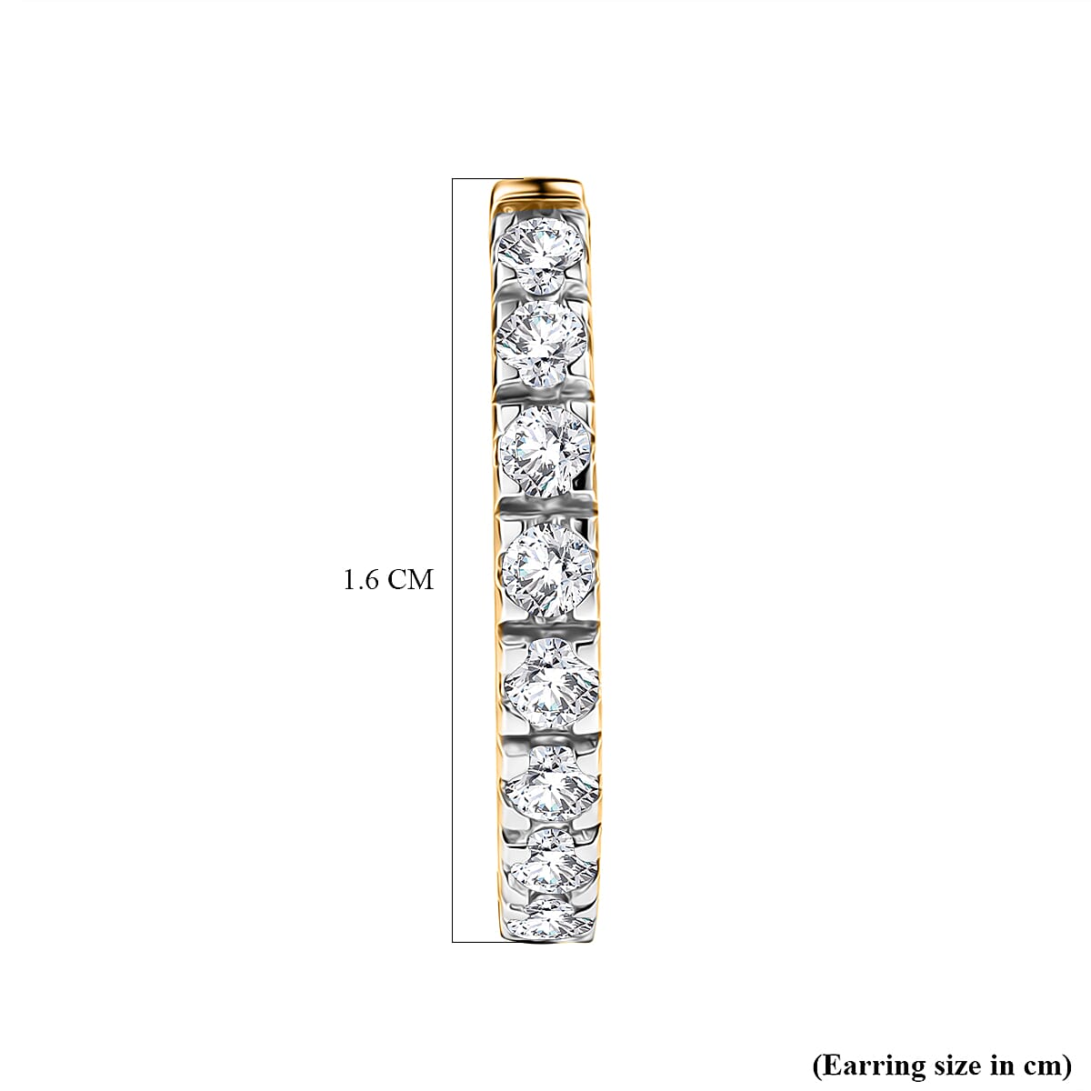 D'Joy - Moissanite Full Hoop Earring in Yellow Gold Plated Sterling Silver 8447213 5