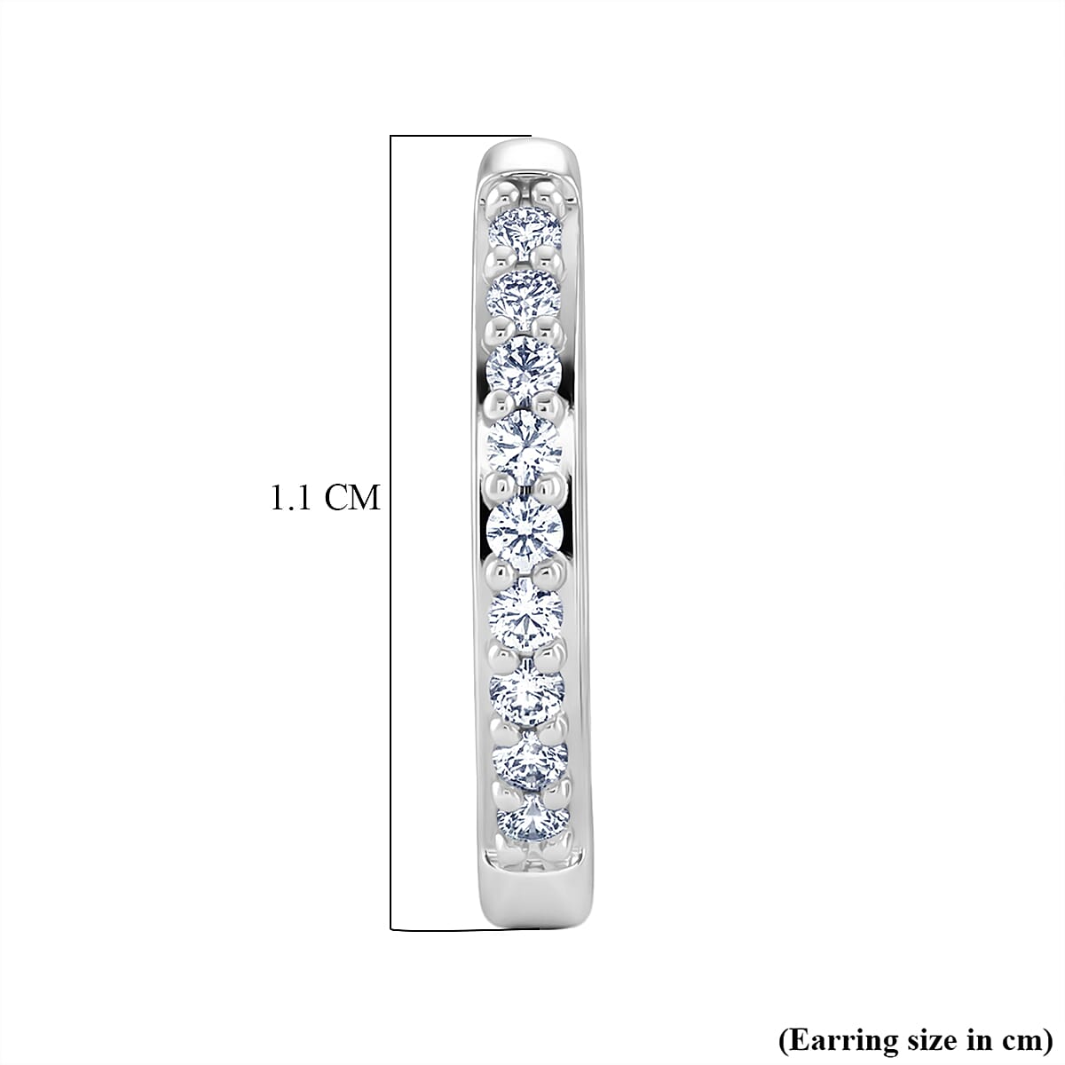 D'Joy Moissanite Hoop Earrings in Rhodium Overlay Sterling Silver 8439683 6