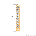 D'Joy Moissanite Hoop Earrings in Yellow Gold Plated Sterling Silver