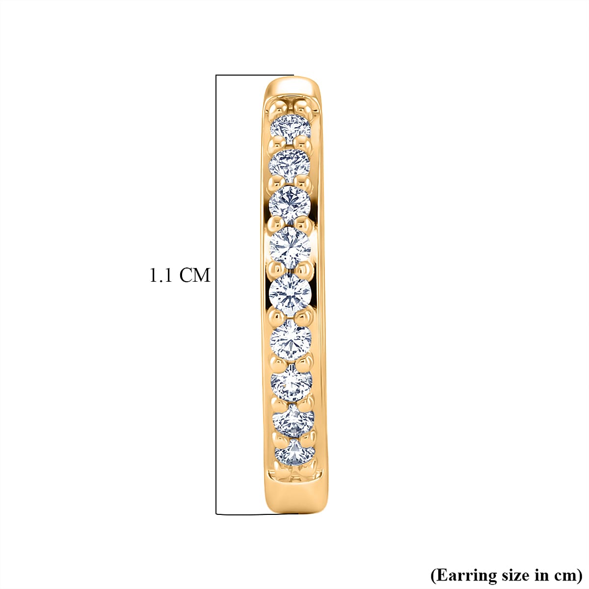D'Joy Moissanite Hoop Earrings in Yellow Gold Plated Sterling Silver 8439700 6
