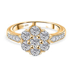 D'Joy Moissanite Pressure Set Ring Sterling Silver 1.27 Ct.