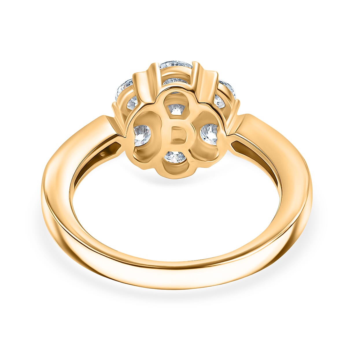 D'Joy Moissanite Pressure Set Ring in Yellow Gold Plated Sterling Silver 1.27 Ct. 8232882 4